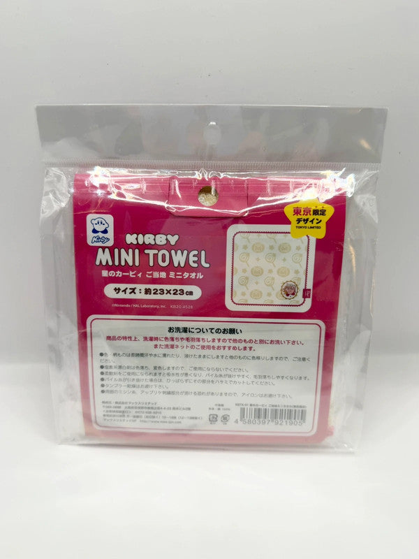Kirby Mini Towel Tokyo Edition Pink Official Nintendo