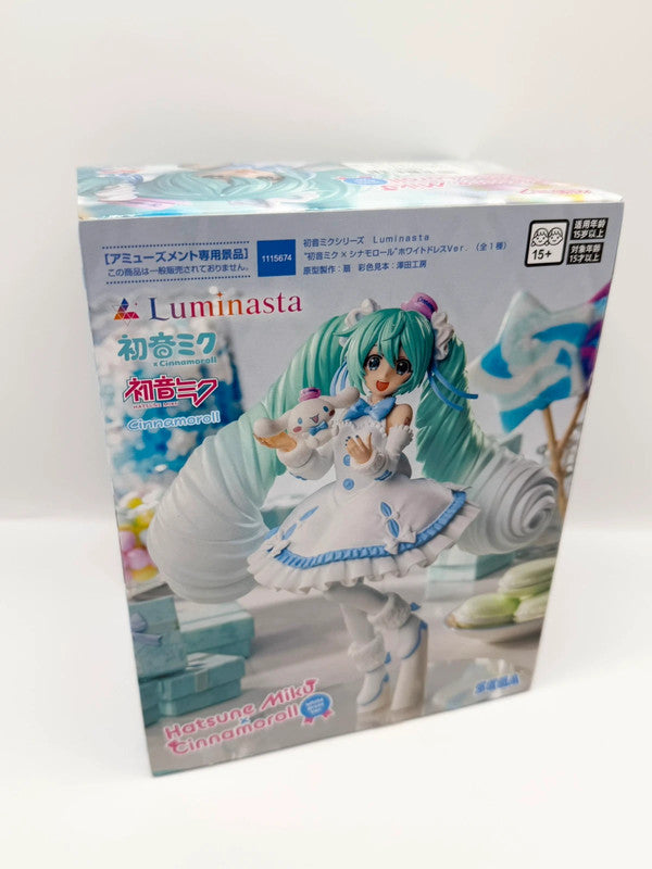 Hatsune Miku x Cinnamoroll Sega Luminasta White Dress Version Figurine