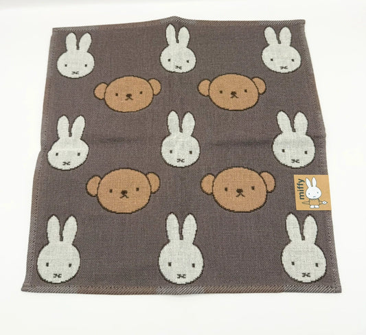 Miffy Mercis Japan Official Flannel Miffy & Bear