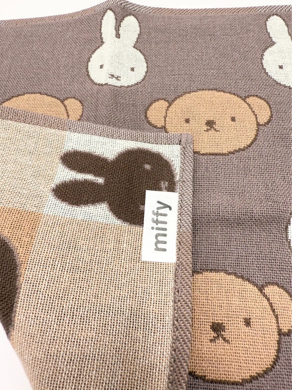 Miffy Mercis Japan Official Flannel Miffy & Bear