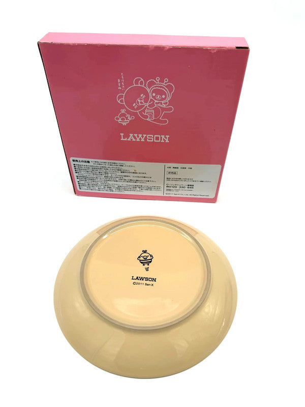 Rilakkuma Meets Honey Side Ceramic Plate Bowed New