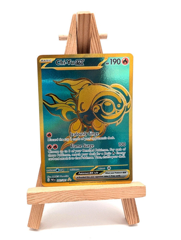 Pokemon TCG Chi-Yu ex 241/091 Paldean Fates Holo Hyper Rare Gold