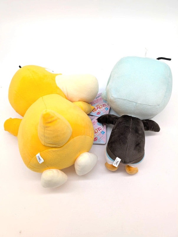 Pokemon Hopepita Big Plush doll Set Psyduck and Eiscue Ice face Bandai