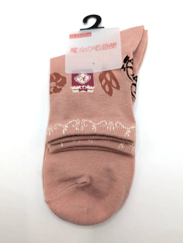 Studio Ghibli Kikis Delivery Service Pink Ankle Socks Women’s 3-7 UK Size