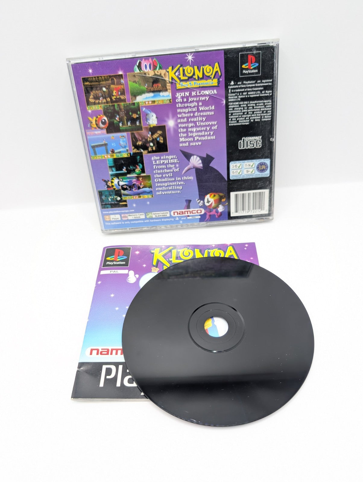 Klonoa Door to Phantomile PS1 - UK PAL With manual