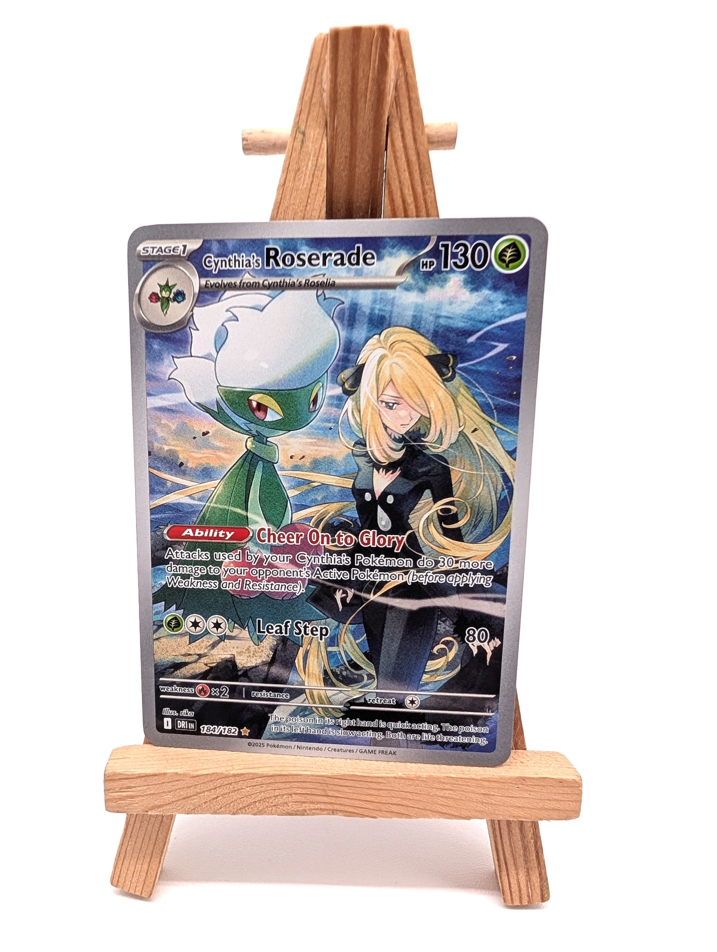 Pokemon TCG Cynthia's Roserade 184/182 Destined Rivals Illustration