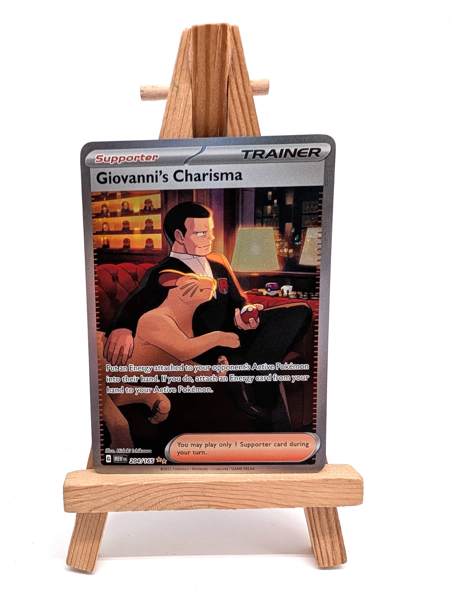 Pokemon S&V 151 Giovanni's Charisma Illustration Rare 204/165