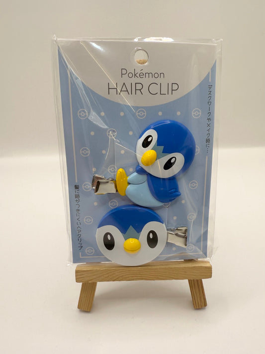 Pokemon Official Piplup Hair Clips Set of 2