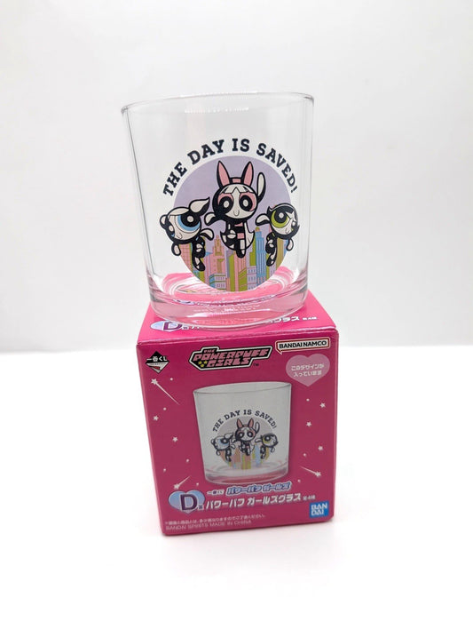 New The Powerpuff Girls Bandai Official Tumbler Drinking Glass Ichiban Kuji