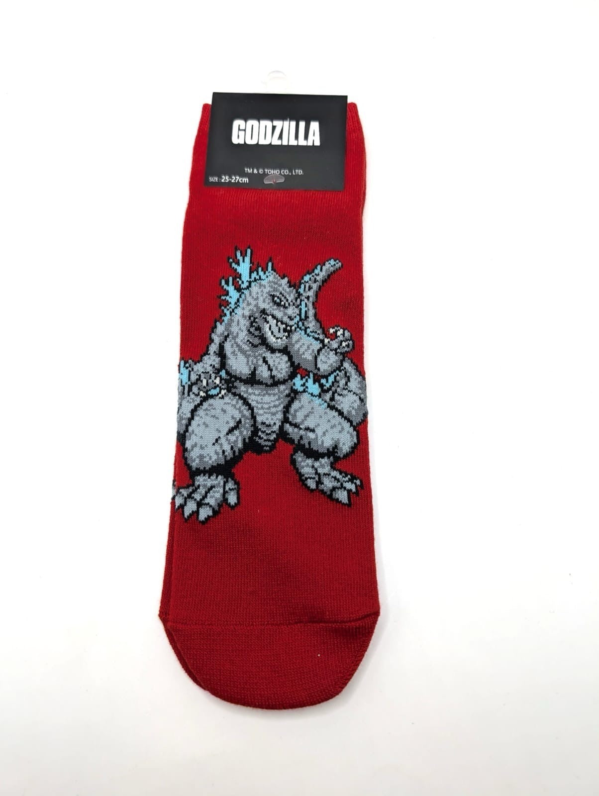 New With Tags Official Godzilla Trainer Socks Mens U.K. 8-12 Red