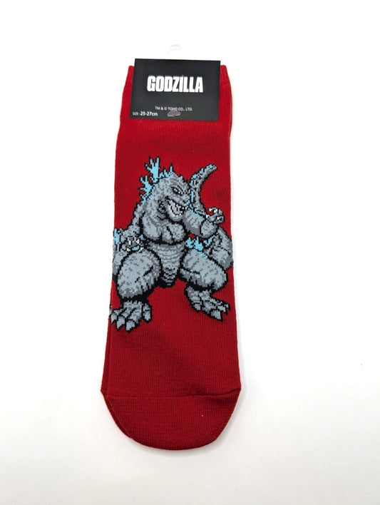 New With Tags Official Godzilla Trainer Socks Mens U.K. 8-12 Red