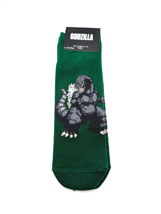 New With Tags Official Godzilla Trainer Socks Mens U.K. 8-12 Green