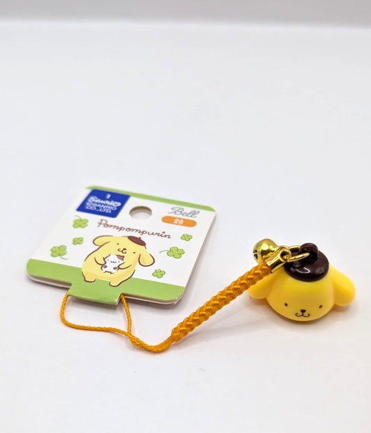 New With Tags Sanrio Official Pom Pom Purin Bell Keychain