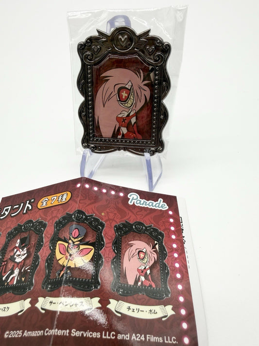 Hazbin Hotel Official Cherri Bomb Japanese Gachapon Metal Mini Frame With Stand