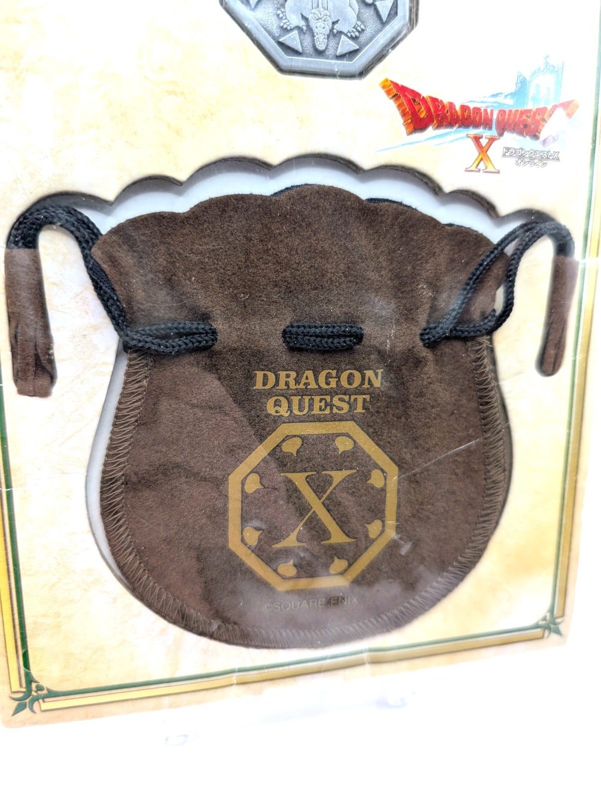 New And Sealed Dragon Quest Boss Coin Bazuzu + Drawstring Bag Japan Exclusive