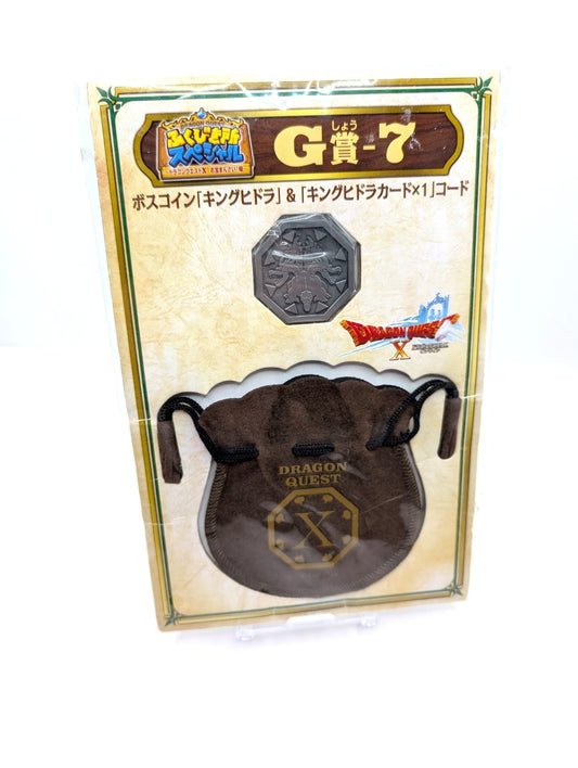 New And Sealed Dragon Quest Boss Coin Bazuzu + Drawstring Bag Japan Exclusive