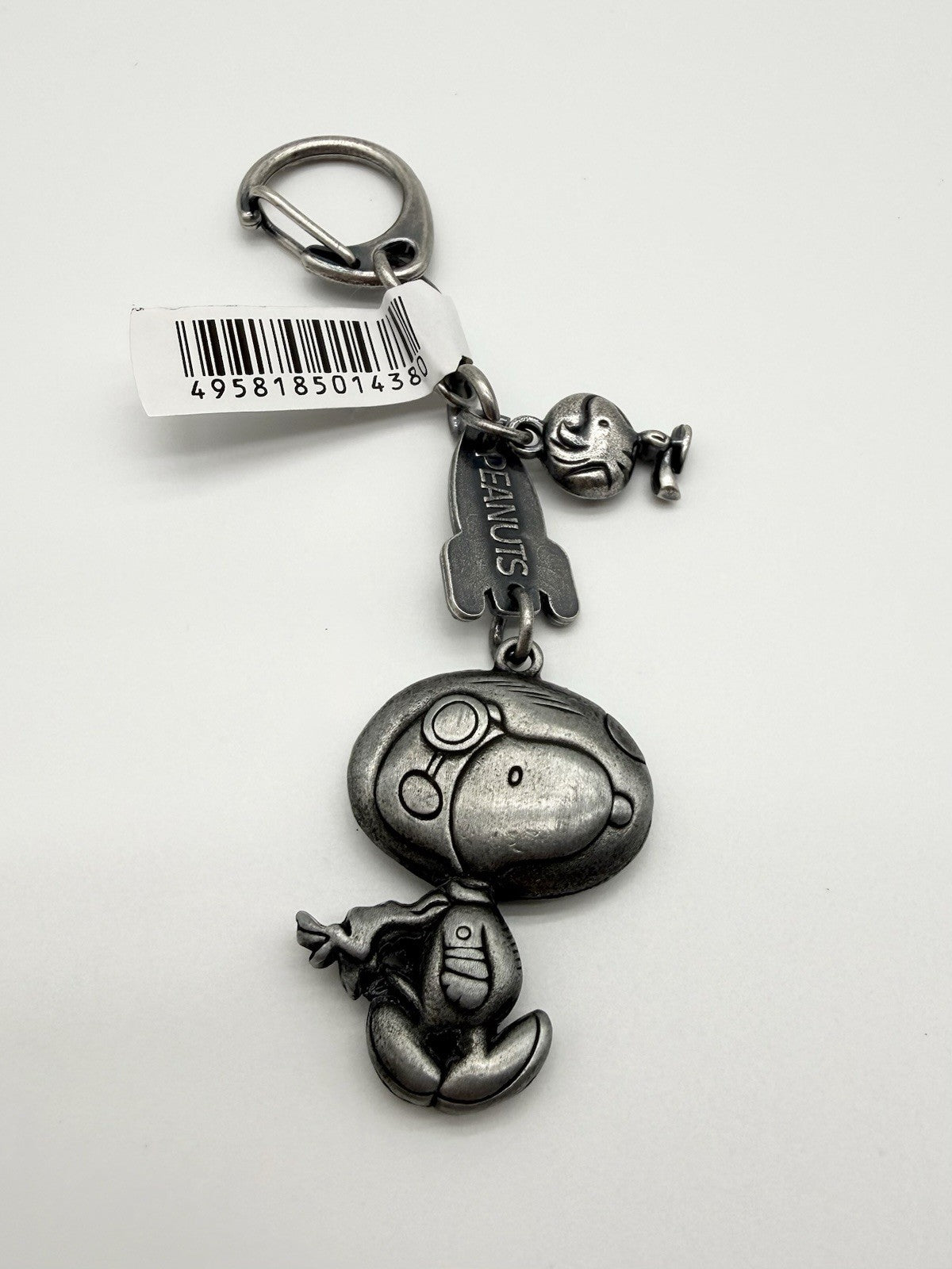 Snoopy Peanuts Official Japan Store Metal Keyring Astronaut Design