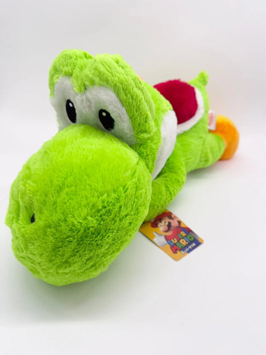 Official Super Mario Yoshi Fluffy Lay Down Design Large Plush Soft Toy