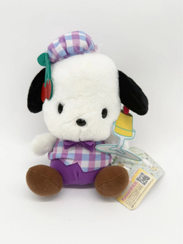 Pochacco Sanrio Official Japan Checked Plush Soft Toy