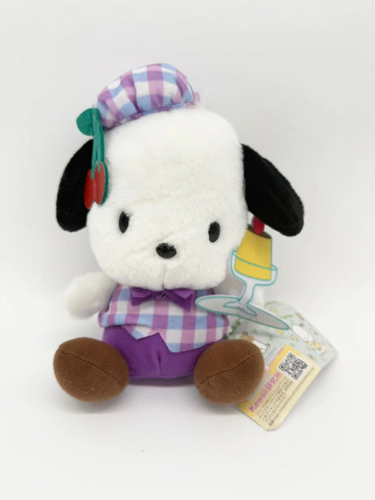 Pochacco Sanrio Official Japan Checked Plush Soft Toy