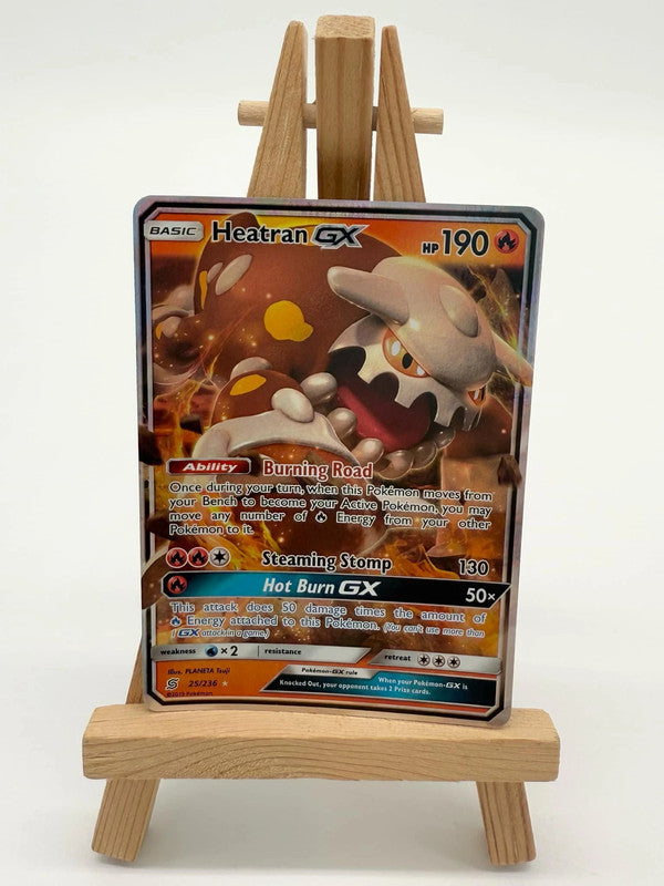 Pokémon card Heatran GX 25/236 Unified Minds Holo
