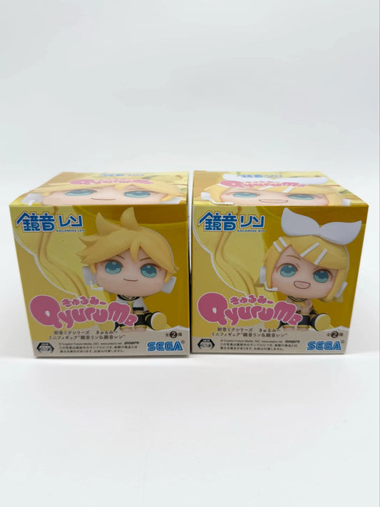 Kagamine Rin & Len Sega Qyurume Figurines Set of two New