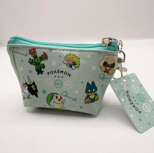 Pokemon Pocket Monster Type Green Pokemon Coin Purse