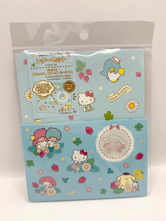 Sanrio Characters Blue Official Letter Set