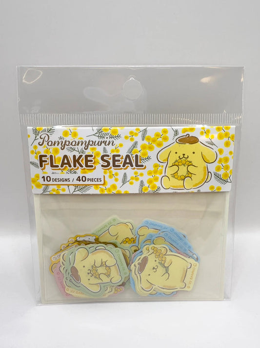 Sanrio Character Pom Pom Purin Official Flake Sticker Set