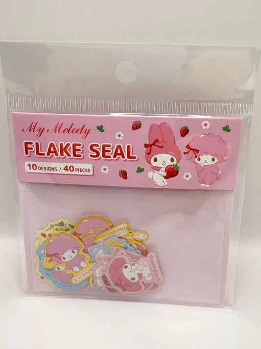 Sanrio Character My Melody Official Flake Sticker Set