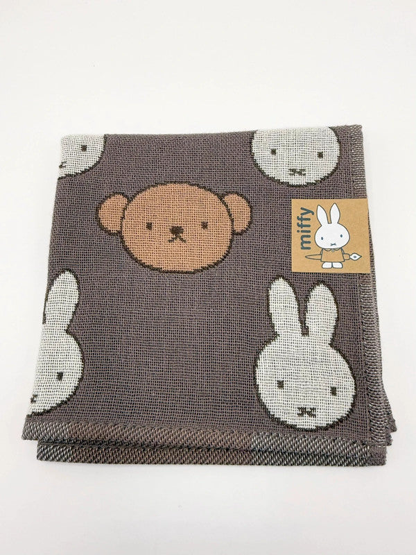 Miffy Mercis Japan Official Flannel Miffy & Bear