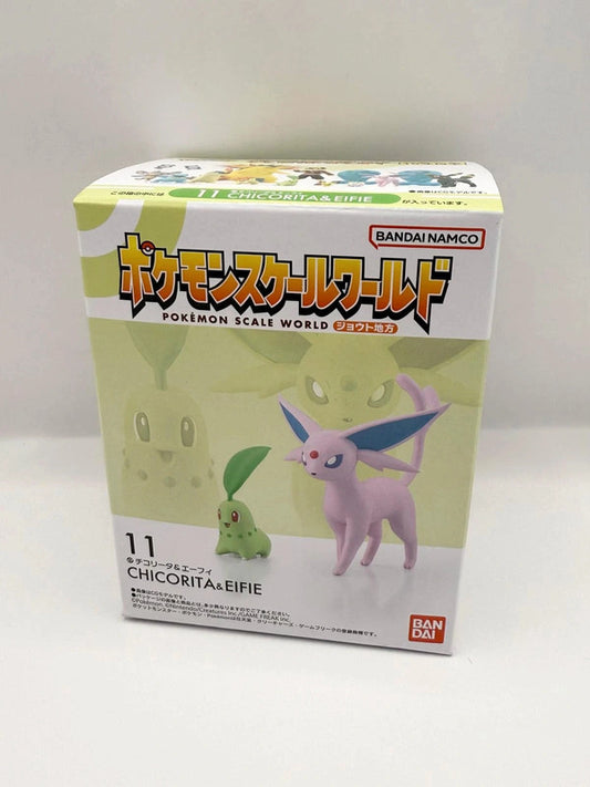 Pokemon Japanese Exclusive Espeon & Chikorita Figurine New and Sealed
