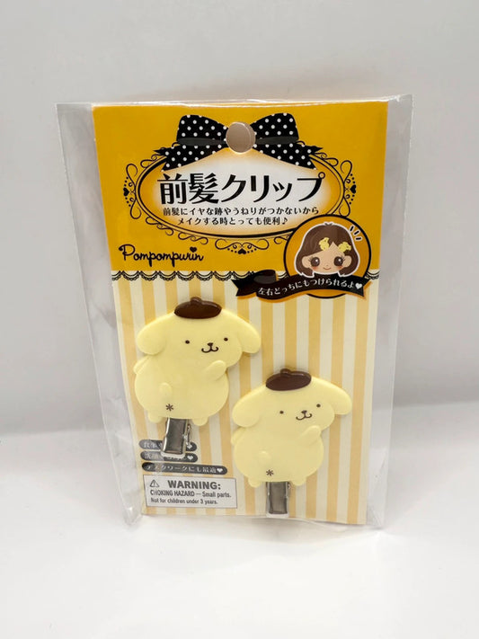 Sanrio Official Pom Pom Purin Hair Clips