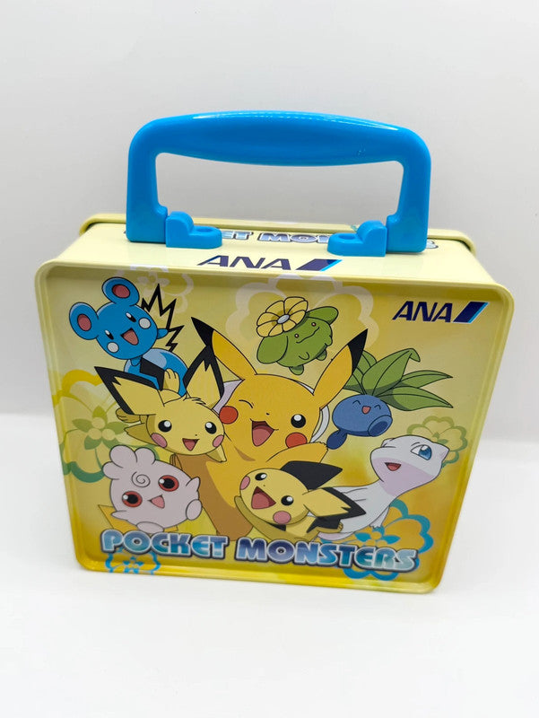 Pokemon Japanese ‘Pocket Monsters’ ANA Airlines Collaboration Lunch Box Tin with Handle