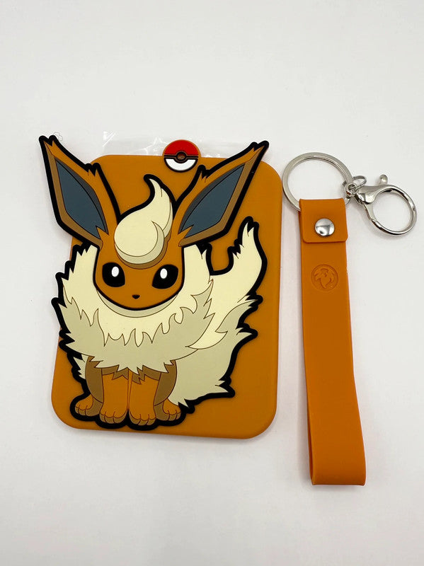 Pokemon Trading Card Game Chinese Simplified Flareon Card Display Case Keyring
