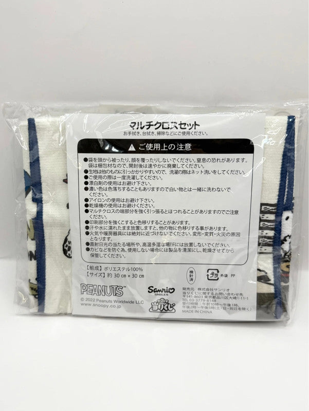Snoopy Peanuts Official Flannel / Small Towel Set of 2
