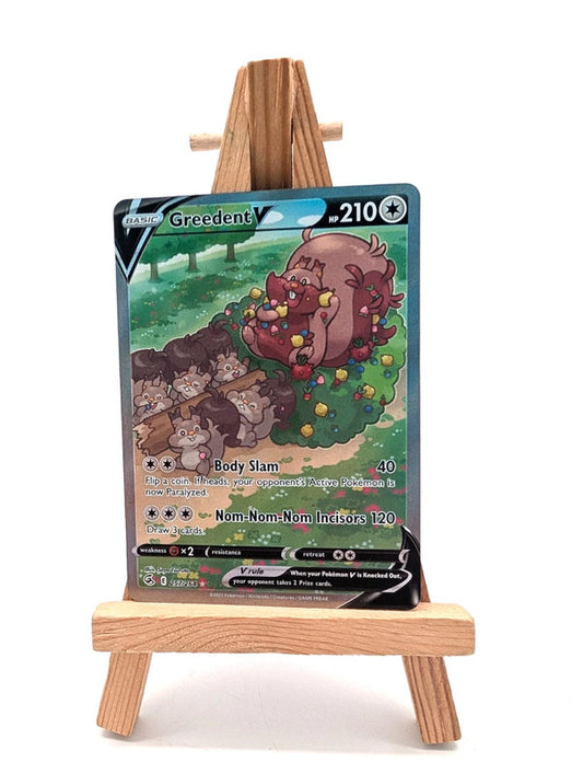 Pokémon TCG Greedent V Fusion Strike 257/264 Holo Full Art Ultra Rare
