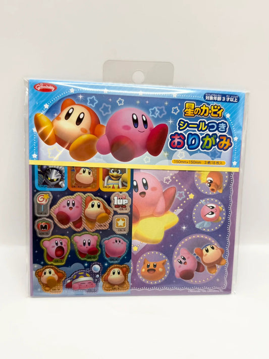 Kirby Nintendo Official Origami Paper & Sticker Set