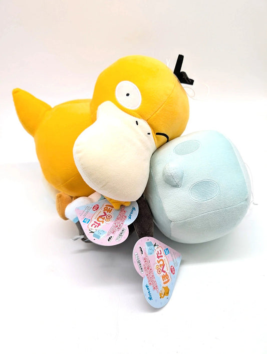 Pokemon Hopepita Big Plush doll Set Psyduck and Eiscue Ice face Bandai