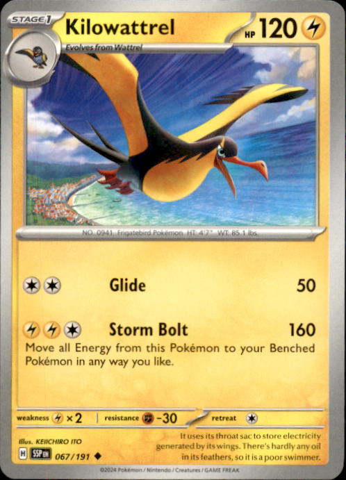 067/191 Surging Sparks Non Holo kilowattrel
