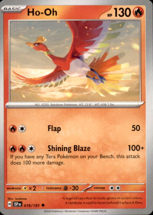 019/191 Surging Sparks Non Holo Ho-Oh