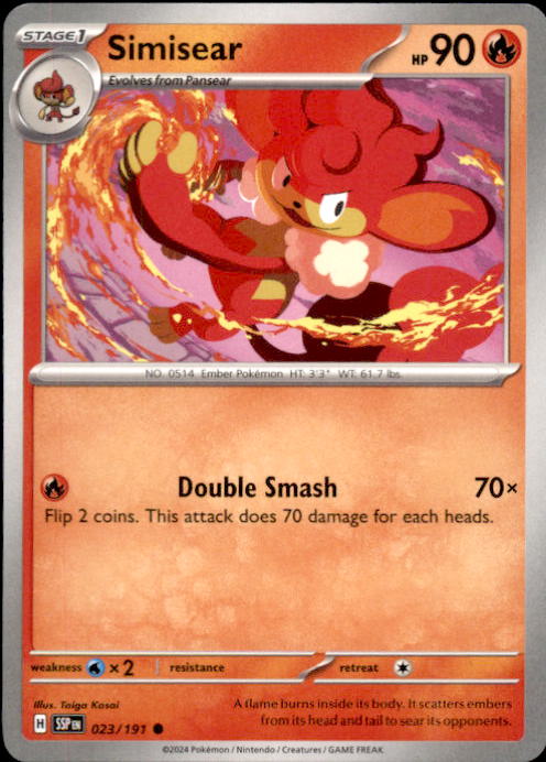 023/191 Surging Sparks Non Holo Simisear