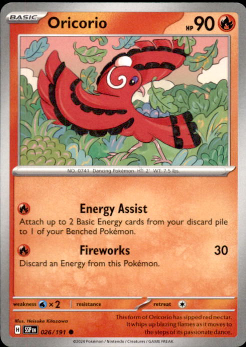026/191 Surging Sparks Non Holo Oricorio