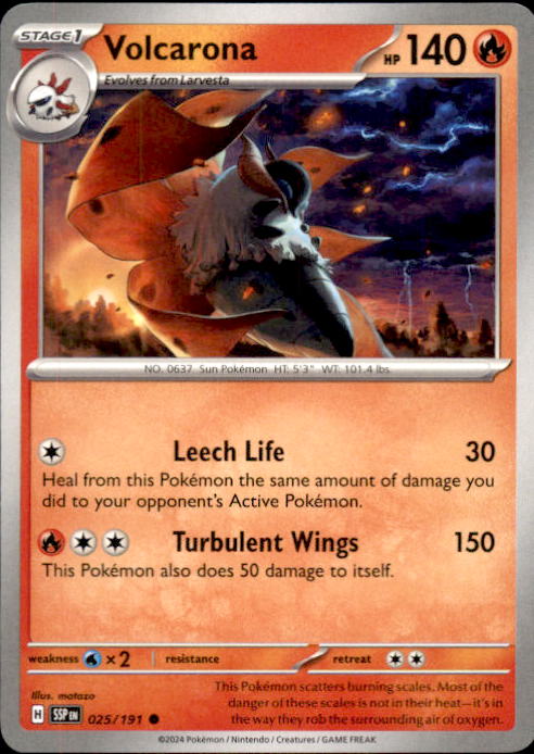 025/191 Surging Sparks Non Holo Volcarona