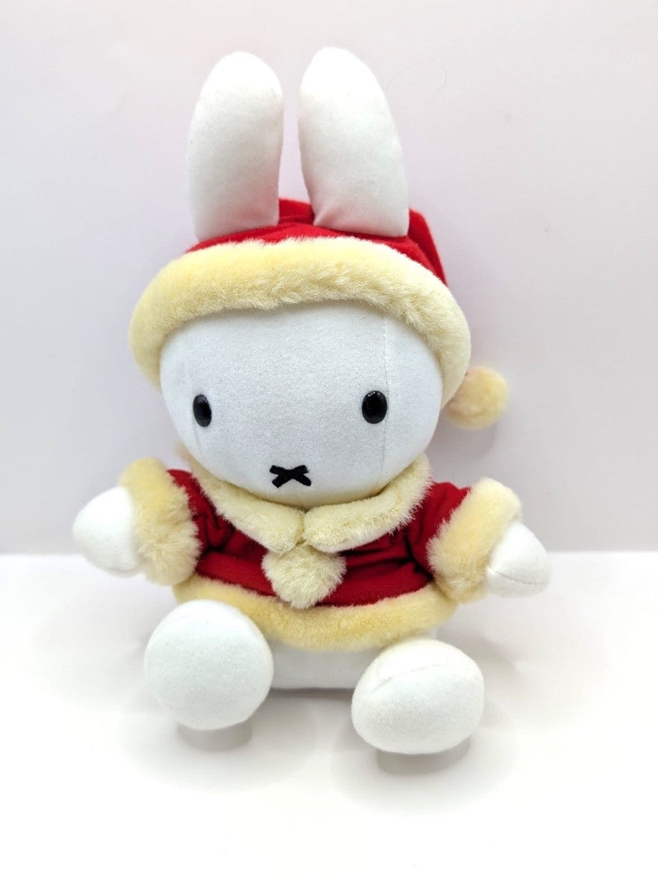 Miffy Official Vintage Santa Sitting Toy Plush Soft Toy Approx 20cm In Size