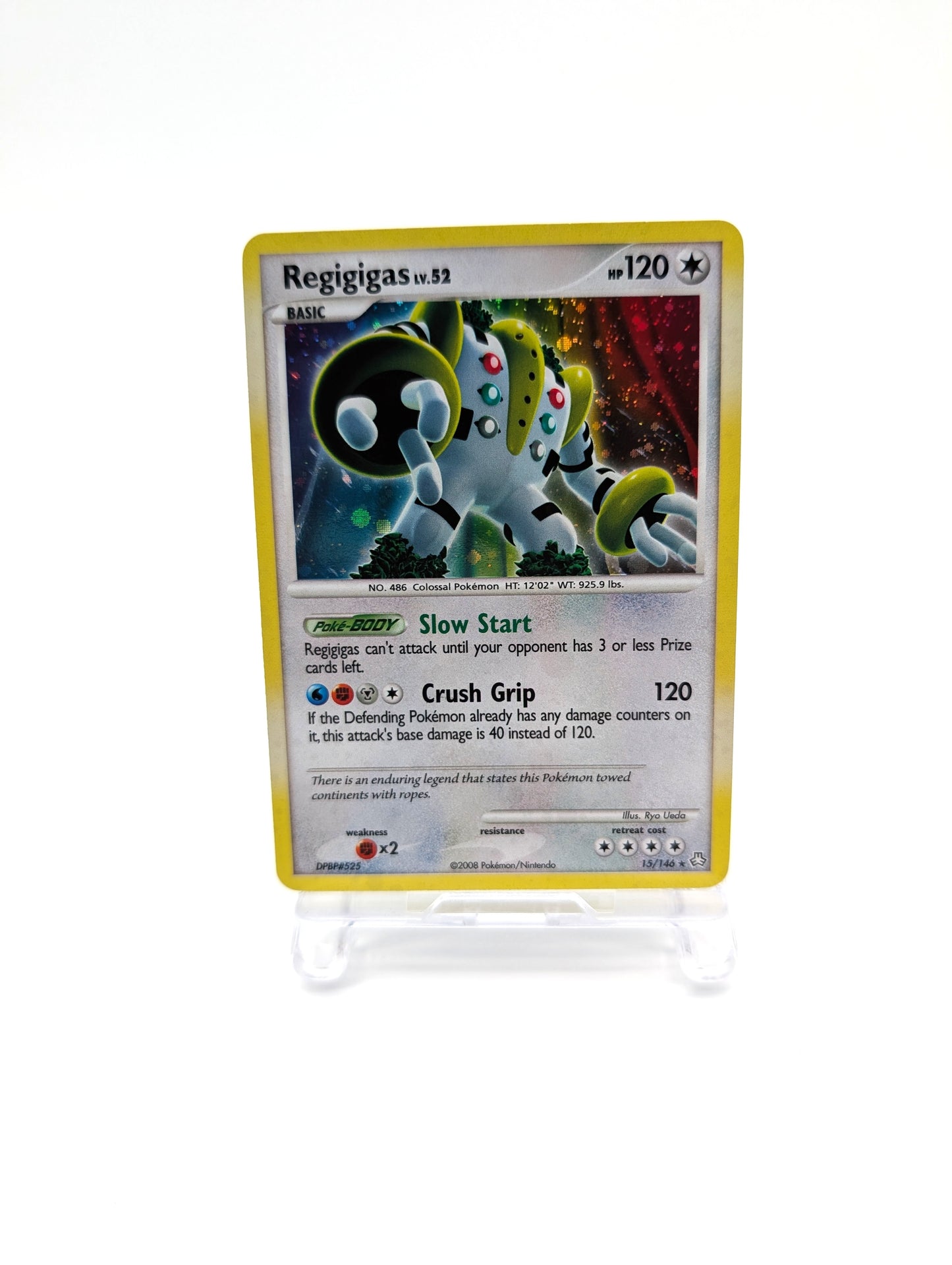 Pokemon Card Regigigas 15/146 D&P Legends Awakened Holo Rare Light Play
