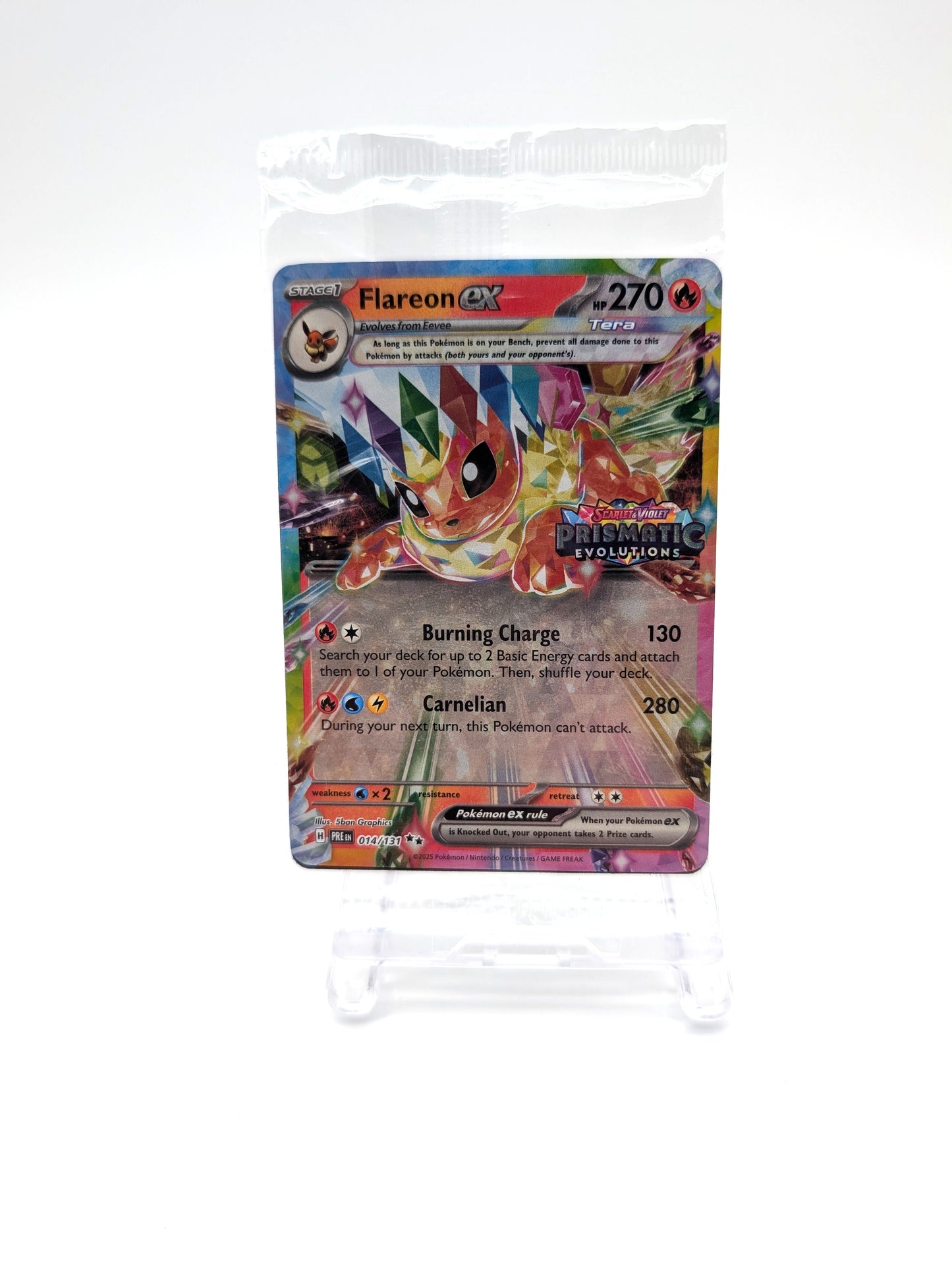 Pokémon 014/131 Flareon Prismatic Stamped Trading Card Sealed