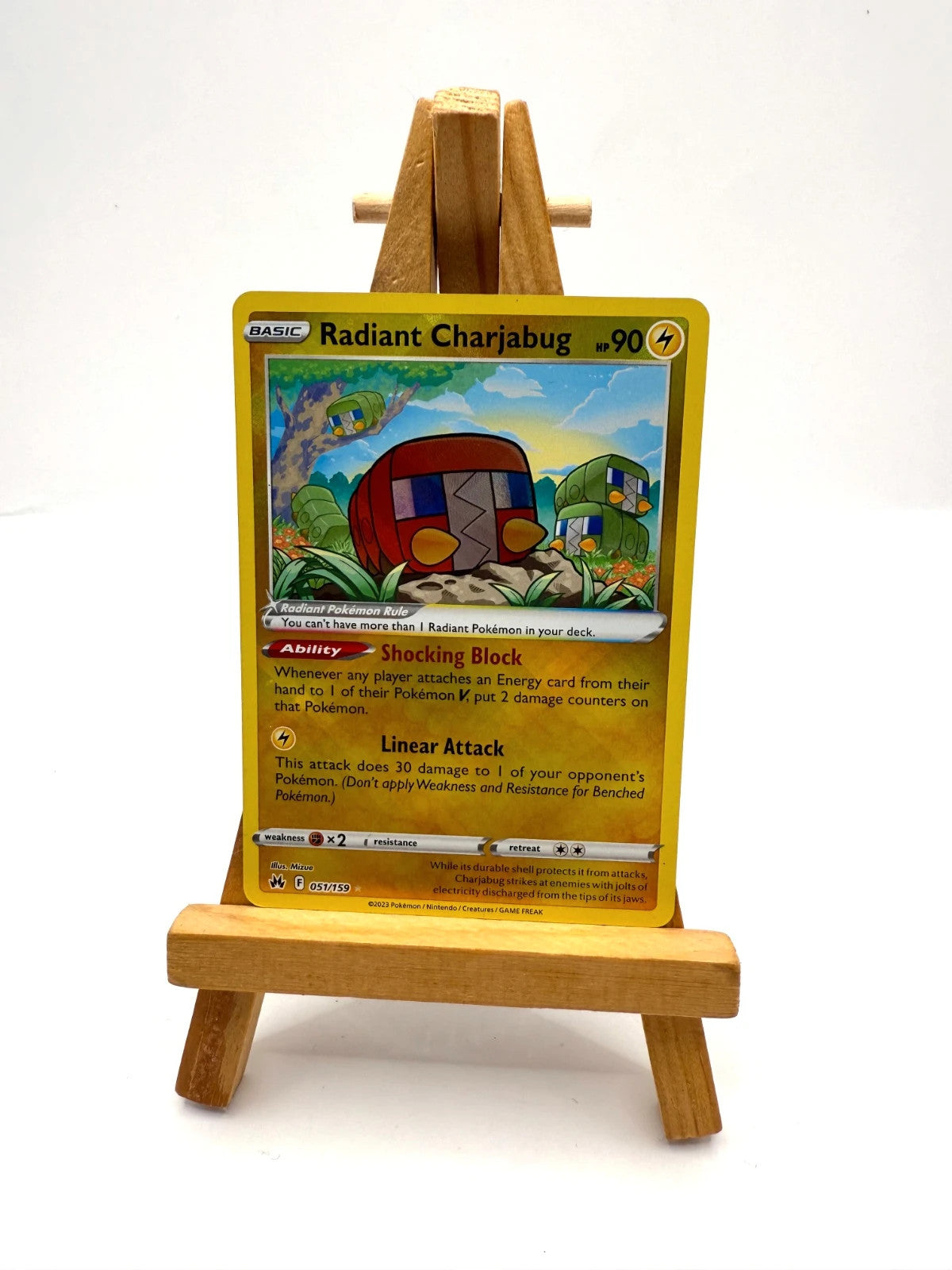 Radiant Charjabug 051/159 - Crown Zenith - Pokemon card - Near Mint