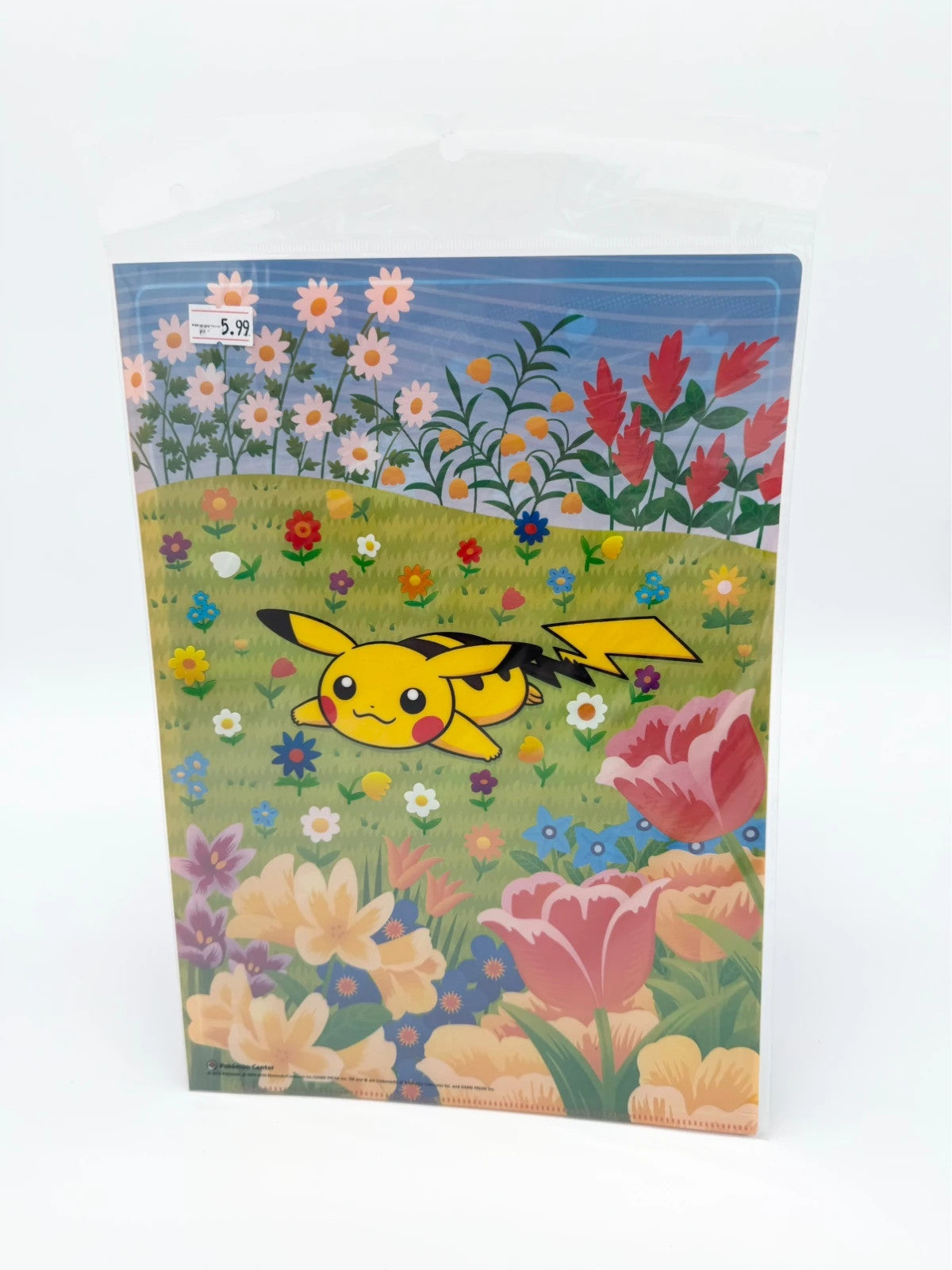 Pokemon Center JP Pikachu Flower Field Design A4 Clear File Folder