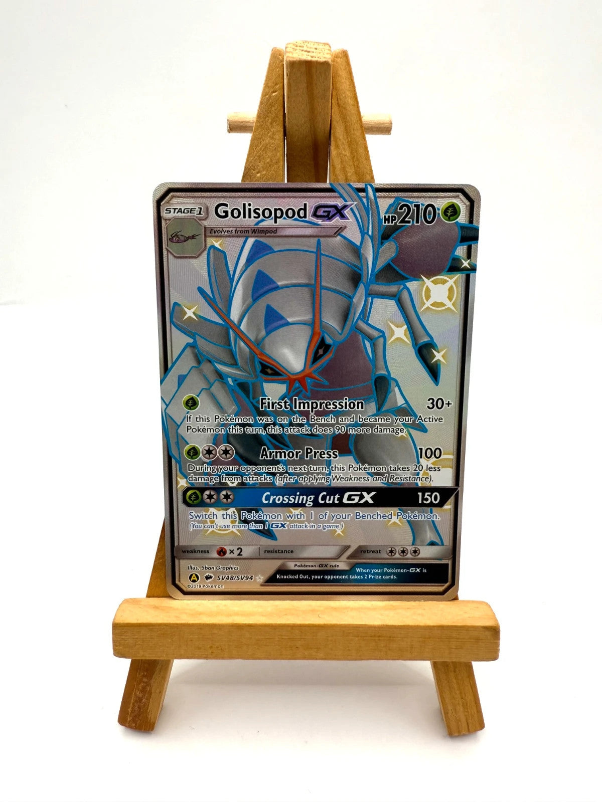 Golisopod GX SV48/SV94 Hidden Fates Holo Full Art NM